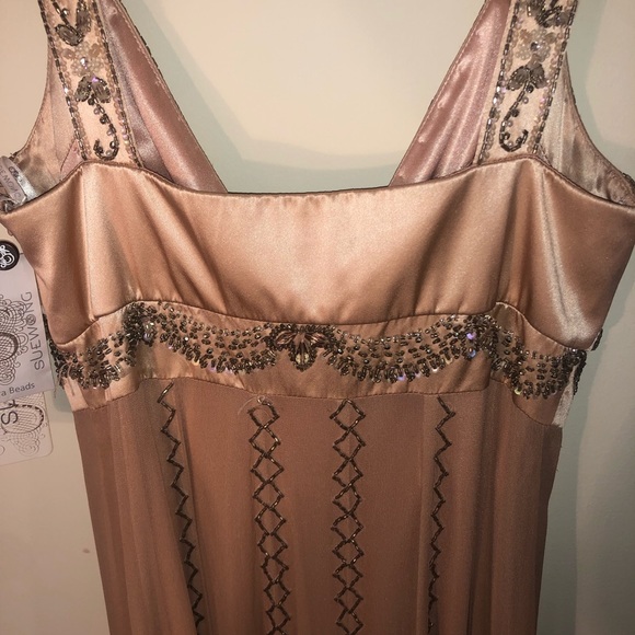 Sue Wong blush beaded cocktail dress - Picture 10 of 10